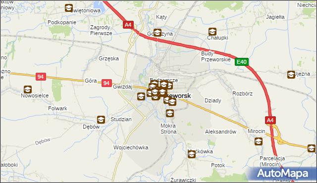 mapa Przeworsk, Przeworsk na mapie Targeo