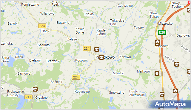 mapa Przodkowo, Przodkowo na mapie Targeo
