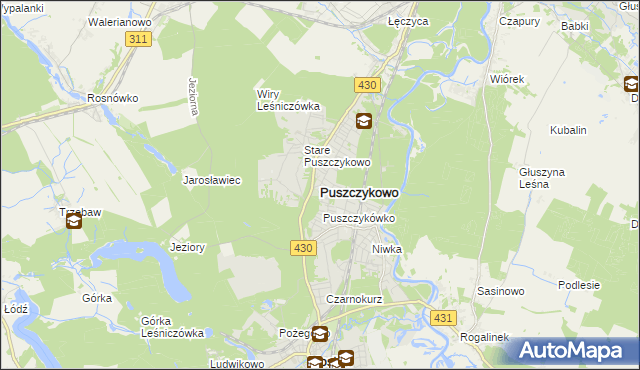 mapa Puszczykowo powiat poznański, Puszczykowo powiat poznański na mapie Targeo