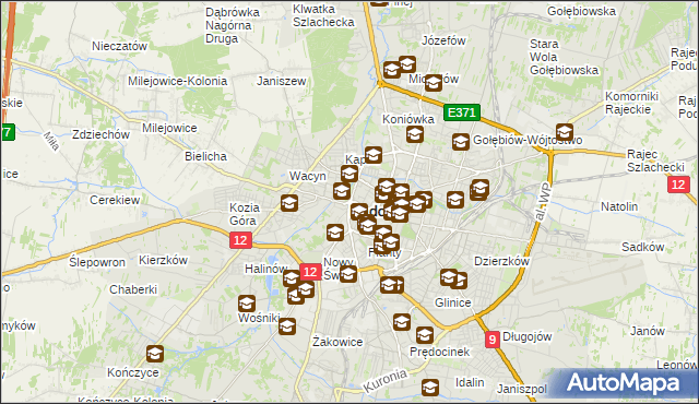 mapa Radomia, Radom na mapie Targeo