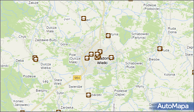 mapa Radomyśl Wielki, Radomyśl Wielki na mapie Targeo