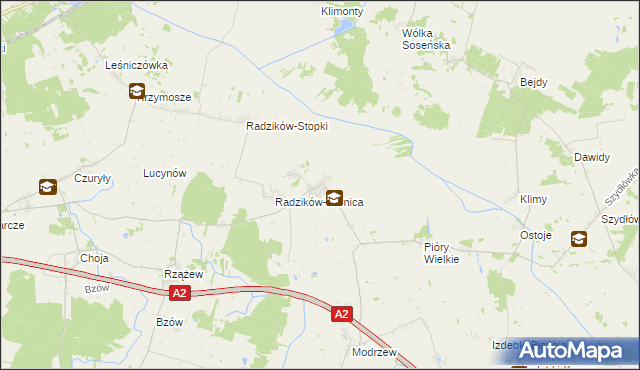 mapa Radzików Wielki, Radzików Wielki na mapie Targeo