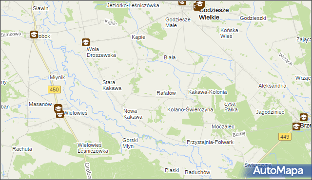 mapa Rafałów, Rafałów na mapie Targeo