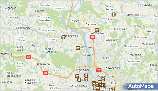 mapa Rdziostów, Rdziostów na mapie Targeo