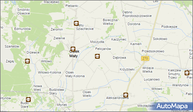 mapa Rosocha gmina Osiek Mały, Rosocha gmina Osiek Mały na mapie Targeo