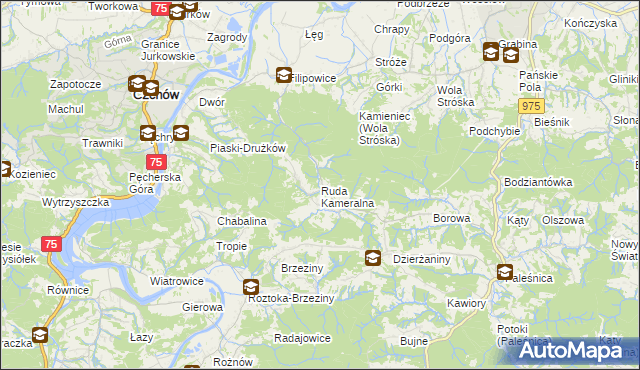 mapa Ruda Kameralna, Ruda Kameralna na mapie Targeo