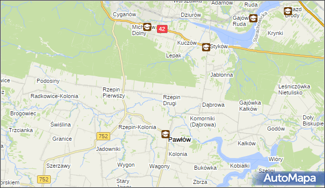 mapa Rzepin Drugi, Rzepin Drugi na mapie Targeo