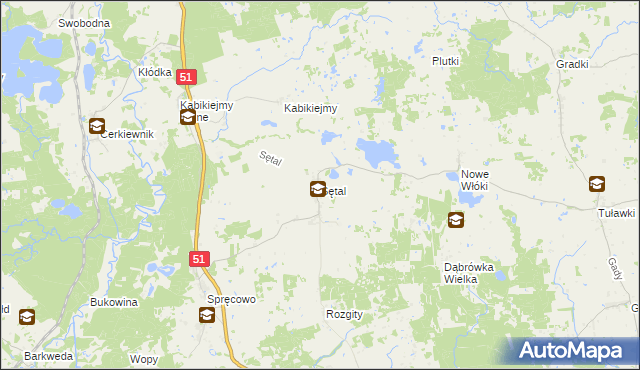 mapa Sętal, Sętal na mapie Targeo