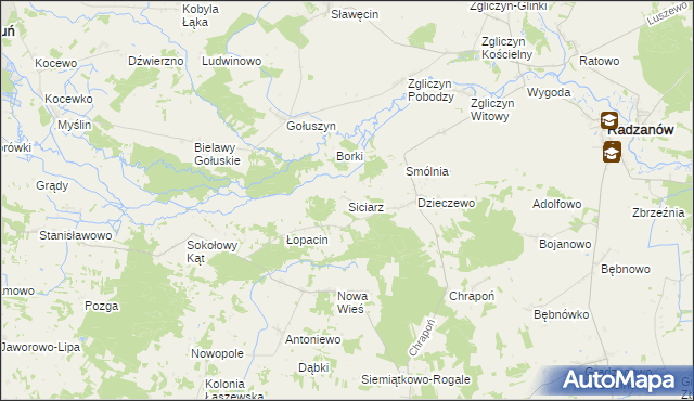 mapa Siciarz, Siciarz na mapie Targeo