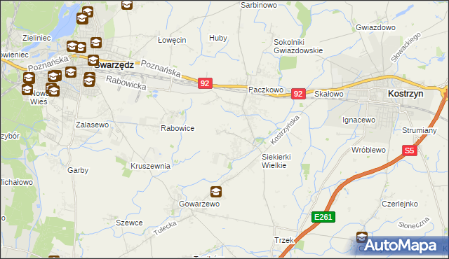 mapa Siekierki Małe, Siekierki Małe na mapie Targeo