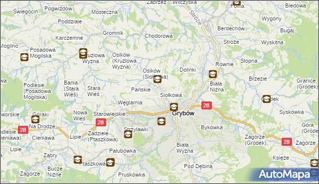 mapa Siołkowa, Siołkowa na mapie Targeo