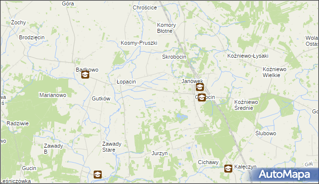mapa Soboklęszcz gmina Sońsk, Soboklęszcz gmina Sońsk na mapie Targeo