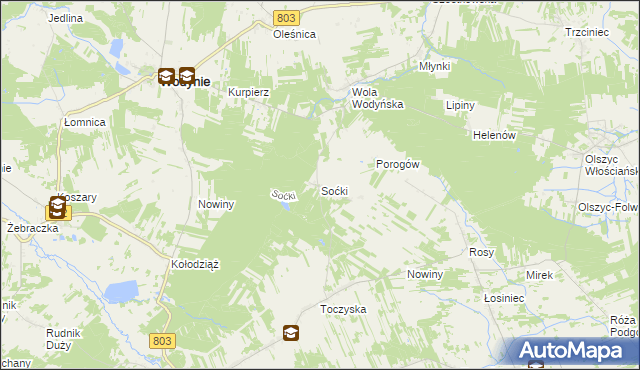 mapa Soćki, Soćki na mapie Targeo