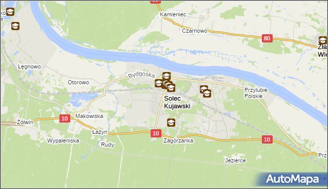 mapa Solec Kujawski, Solec Kujawski na mapie Targeo
