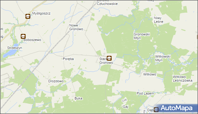mapa Stare Gronowo, Stare Gronowo na mapie Targeo