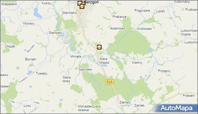 mapa Stare Miasto gmina Stary Dzierzgoń, Stare Miasto gmina Stary Dzierzgoń na mapie Targeo