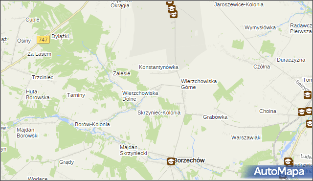 mapa Stare Wierzchowiska, Stare Wierzchowiska na mapie Targeo