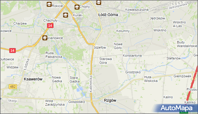 mapa Starowa Góra, Starowa Góra na mapie Targeo