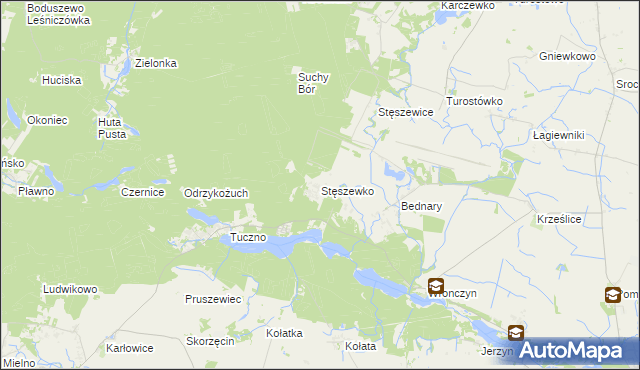 mapa Stęszewko, Stęszewko na mapie Targeo