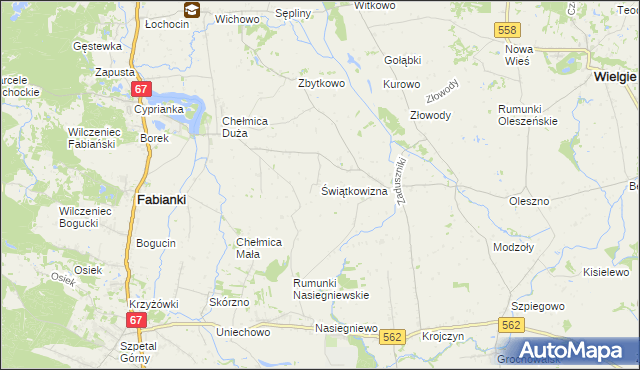 mapa Świątkowizna, Świątkowizna na mapie Targeo