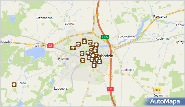 mapa Świebodzin, Świebodzin na mapie Targeo