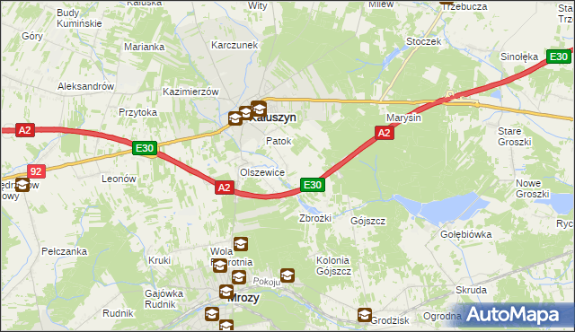 mapa Szymony, Szymony na mapie Targeo