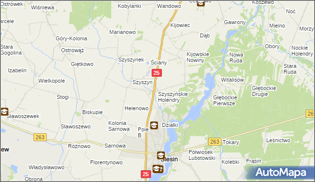 mapa Szyszyńskie Holendry, Szyszyńskie Holendry na mapie Targeo