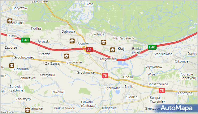 mapa Targowisko gmina Kłaj, Targowisko gmina Kłaj na mapie Targeo