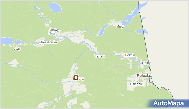 mapa Tartak gmina Płaska, Tartak gmina Płaska na mapie Targeo