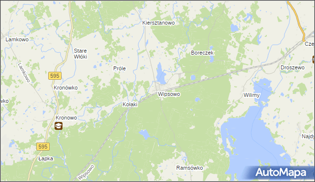 mapa Wipsowo, Wipsowo na mapie Targeo