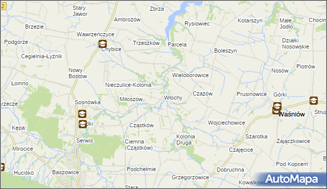 mapa Włochy gmina Nowa Słupia, Włochy gmina Nowa Słupia na mapie Targeo