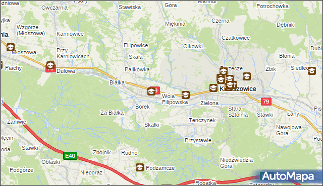 mapa Wola Filipowska, Wola Filipowska na mapie Targeo