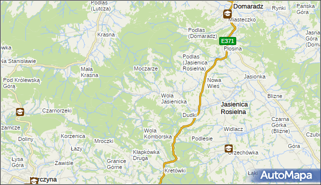 mapa Wola Jasienicka, Wola Jasienicka na mapie Targeo