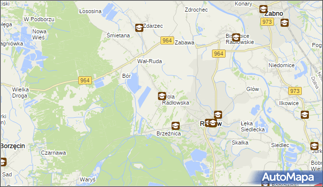 mapa Wola Radłowska, Wola Radłowska na mapie Targeo