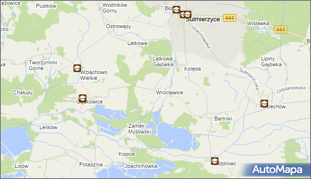 mapa Wrocławice, Wrocławice na mapie Targeo