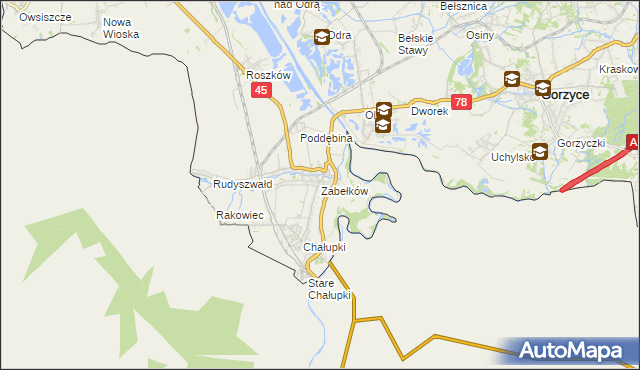 mapa Zabełków, Zabełków na mapie Targeo