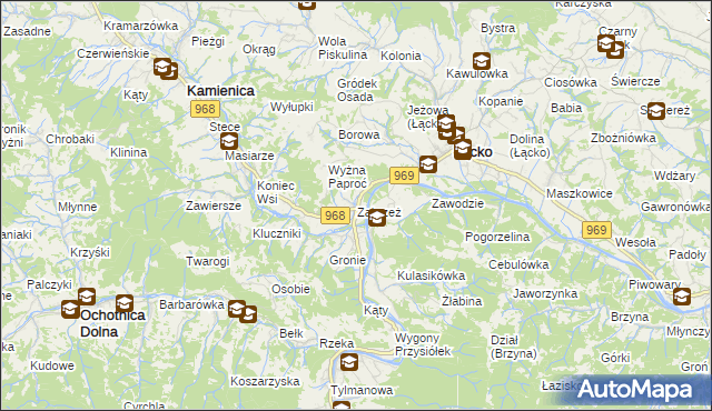 mapa Zabrzeż, Zabrzeż na mapie Targeo