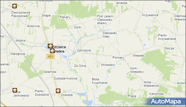 mapa Zamoście-Kolonia, Zamoście-Kolonia na mapie Targeo
