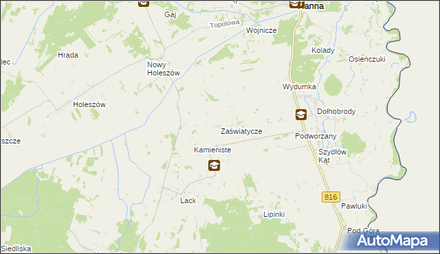 mapa Zaświatycze, Zaświatycze na mapie Targeo