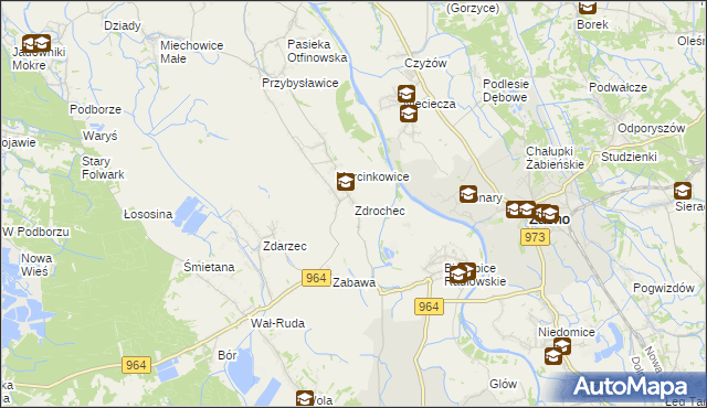 mapa Zdrochec, Zdrochec na mapie Targeo