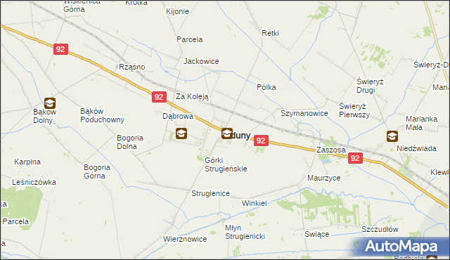 mapa Zduny powiat łowicki, Zduny powiat łowicki na mapie Targeo