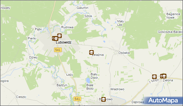 mapa Żelaźnia, Żelaźnia na mapie Targeo