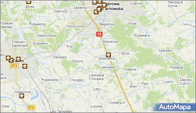 mapa Żelazówka, Żelazówka na mapie Targeo