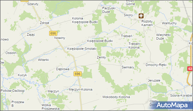 mapa Zemły, Zemły na mapie Targeo