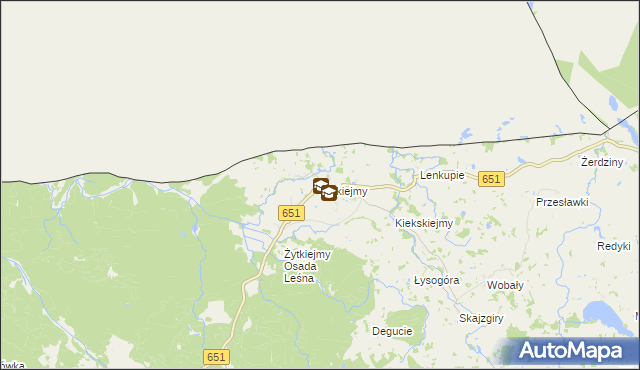 mapa Żytkiejmy, Żytkiejmy na mapie Targeo
