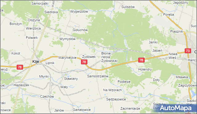 mapa Wola Żydowska, Wola Żydowska na mapie Targeo