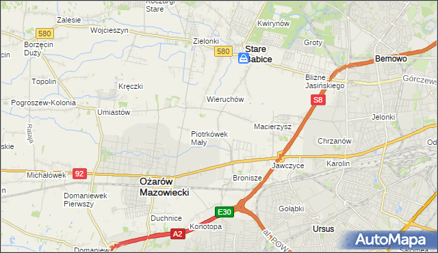 mapa Piotrkówek Duży, Piotrkówek Duży na mapie Targeo