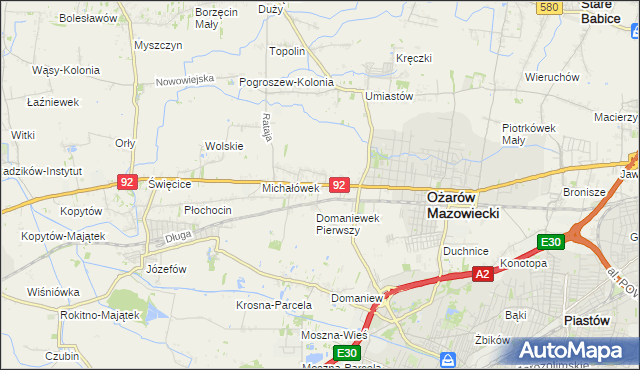 mapa Ołtarzew, Ołtarzew na mapie Targeo