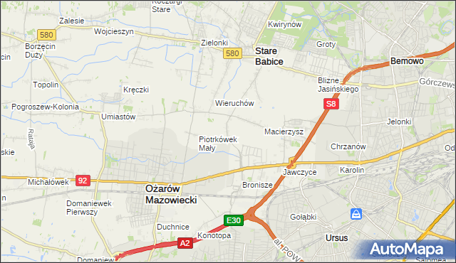 mapa Piotrkówek Duży, Piotrkówek Duży na mapie Targeo