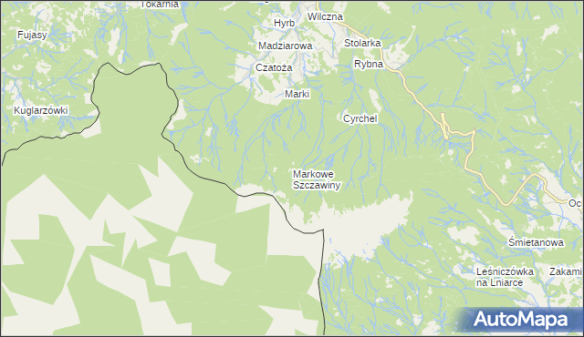 mapa Markowe Szczawiny, Markowe Szczawiny na mapie Targeo